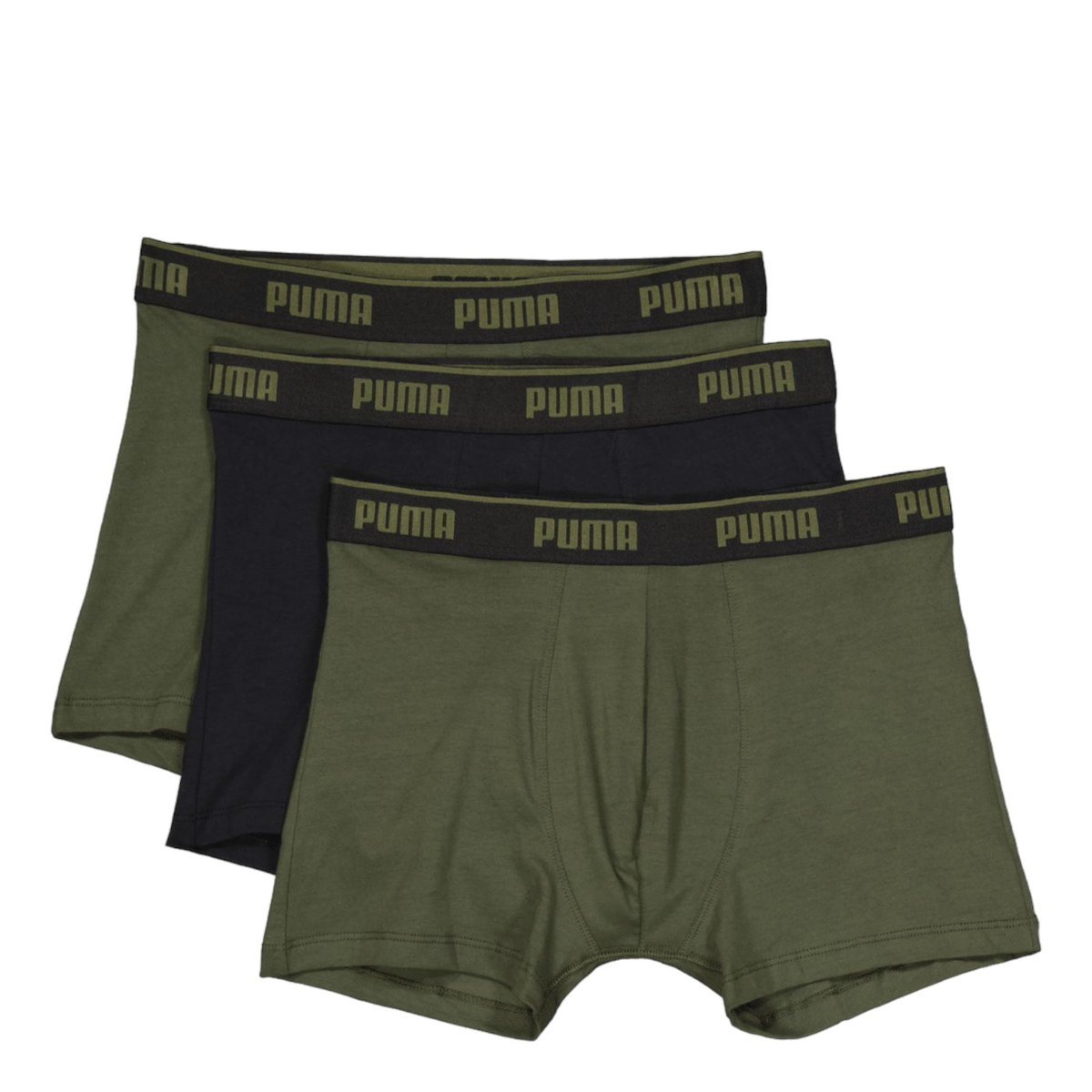 Bokserki męskie Puma BOXERS 3-PACK zielone 94713002 r L