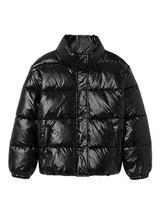 NAME IT Dziewczęca kurtka puchowa NKFMONNA, czarna, 146, Schwarz, 146 cm - Kurtki i płaszcze dla dziewczynek - miniaturka - grafika 1