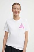 Koszulki sportowe damskie - The North Face t-shirt bawełniany damski kolor biały NF0A87ESFN41 - miniaturka - grafika 1