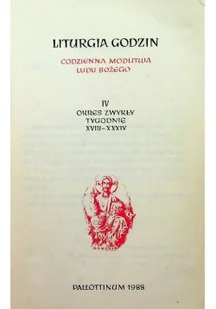 Liturgia godzin IV - Religia i religioznawstwo - miniaturka - grafika 1