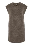 Sukienki - Pieces Sukienka dzianinowa "Pcjiko" w kolorze ciemnobrązowym - miniaturka - grafika 1