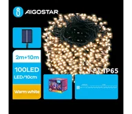 Lampy ogrodowe - Aigostar - LED Solarmy łańcuch bożonarodzeniowy 100xLED/8 funkcji 12m IP65 ciepła biel - miniaturka - grafika 1