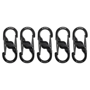Nite Ize - Karabińczyk S-Biner MicroLock - 5 szt. - Stalowy - Czarny - LSBM-01-5R7 - Sprzęt wspinaczkowy - miniaturka - grafika 1