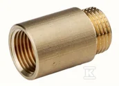 Łączniki, trójniki, kształtki - Onnline PRZEDŁUŻKA mosiężna 1/2" 20mm żółta - miniaturka - grafika 1