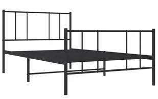 Czarne metalowe łóżko pojedyncze 90x200 cm - Olvina - Łóżka - miniaturka - grafika 1