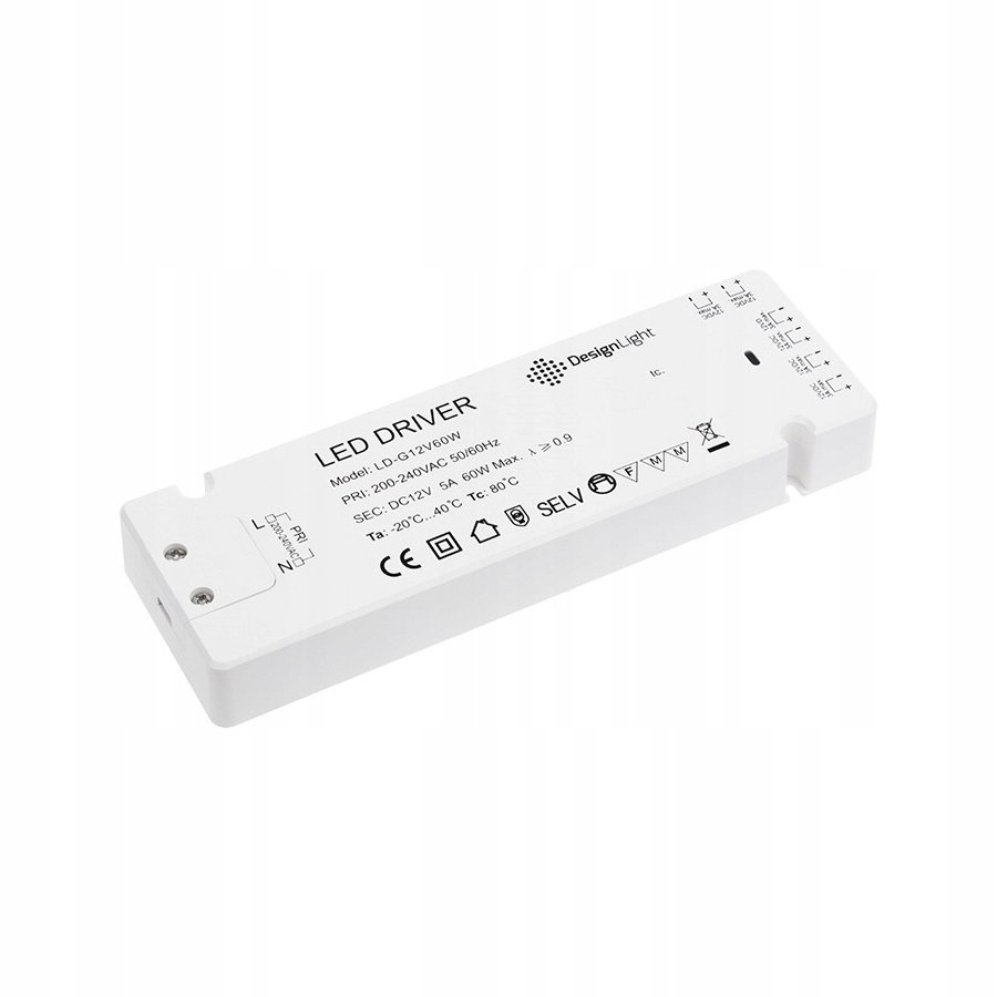 FORMAT Zasilacz Led 60W Meblowy 12V Z Gniazdami Mini Transor Do Opraw Taśm