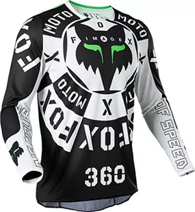 360 Nobyl Jersey czarny/biały L - Odzież motocyklowa - miniaturka - grafika 1