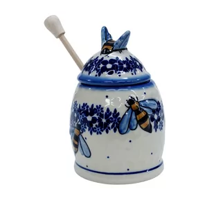 Ceramiczny pojemnik na miód Ceramika Bolesławiec - Pojemniki kuchenne - miniaturka - grafika 1