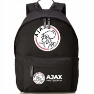 Torebki damskie - Plecak Szkolny Czarny AJAX AMSTERDAM Kluby Piłkarskie Piłkarze Sport Wzory - miniaturka - grafika 1