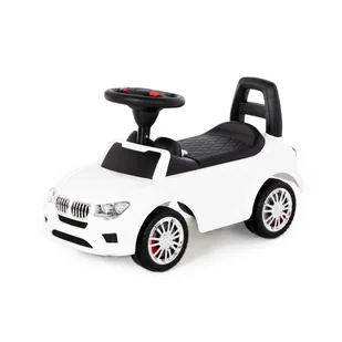 WADER Polesie Jeździk "SuperCar" nr 3 z panelem dźwiękowym Biały - Chodziki - miniaturka - grafika 1
