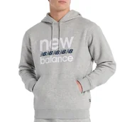 Bluzy męskie - Bluza New Balance MT51941AG - szara - miniaturka - grafika 1