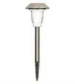 Lampy ogrodowe - Lampa solarna ogrodowa CRYSTALS wbijana LED srebrna CPD-002 MK MEGAKABEL - miniaturka - grafika 1