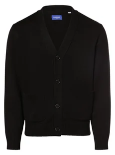 Jack & Jones Kardigan - JORcapital Mężczyźni Bawełna czarny jednolity, M - Swetry męskie - miniaturka - grafika 1