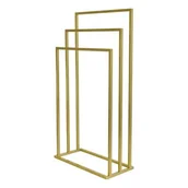 Wieszaki łazienkowe - Stojak na ręcznik 3-ramienny złoty - miniaturka - grafika 1