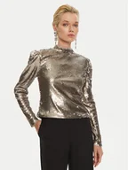 Bluzki damskie - Bruuns Bazaar Bluzka Aniqa BBW4155 Srebrny Regular Fit - miniaturka - grafika 1