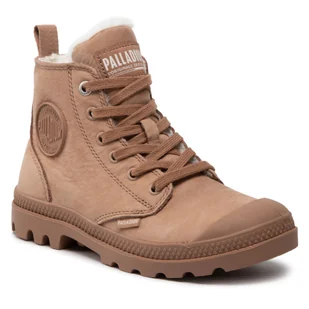 Trapery Palladium Pampa Hi Zip Wl 95982-254-M Brązowy - Botki damskie - miniaturka - grafika 1