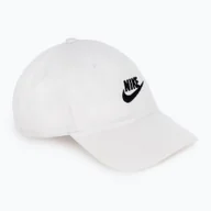 Czapki damskie - Czapka z daszkiem Nike Club Unstructured Futura Wash white/black - miniaturka - grafika 1