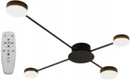 Lampy sufitowe - Lampa APP519 Led sufitowa plafon czarna 4 pilot - miniaturka - grafika 1