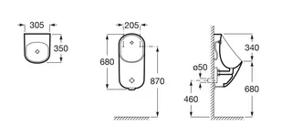 Roca Proton Pisuar wiszący 30,5x35 cm elektroniczny bez kołnierza biały A3590J4000 - odbiór osobisty: Kraków, Warszawa - Pisuary - miniaturka - grafika 1