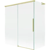 Parawany nawannowe - Mexen Rox L parawan nawannowy 2-skrzydłowy rozsuwany 140 + 70 x 150 cm, transparent, złoty szczotkowany - 8C9L-140-070-55-00 - miniaturka - grafika 1