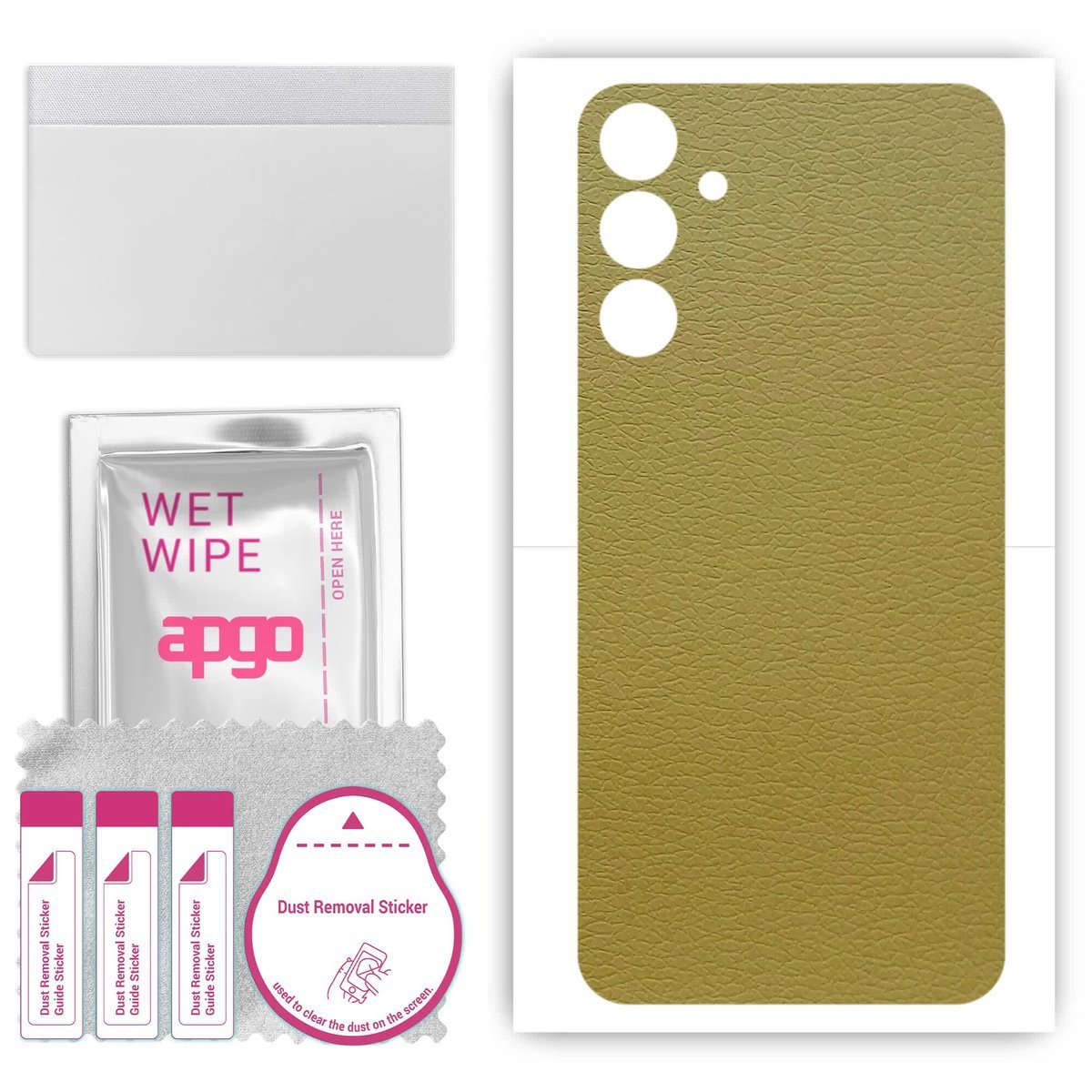 Folia naklejka skórka strukturalna na TYŁ do Samsung Galaxy A35 5G - Skóra Oliwkowa - apgo SKINS