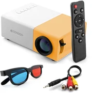 Okulary 3D - Mini Projektor Multimedialny LED HD USB Micro SD Głośnik Pilot Okulary 3D - miniaturka - grafika 1