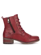 Botki damskie - Mustang Botki 1229-513 Czerwony - miniaturka - grafika 1