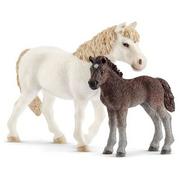 Figurki dla dzieci - Schleich Klacz i źrebię kucy Dartmoore 42423 - miniaturka - grafika 1