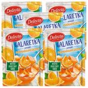 Galaretki - Delecta Galaretka smak pomarańczowy Zestaw 5 x 70 g - miniaturka - grafika 1