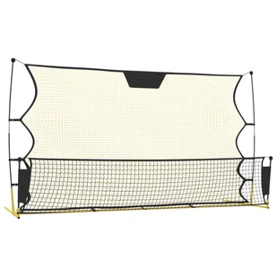 Rebounder piłkarski, czarno-żółty, 183x85x120 cm, poliester - Piłka nożna - miniaturka - grafika 1