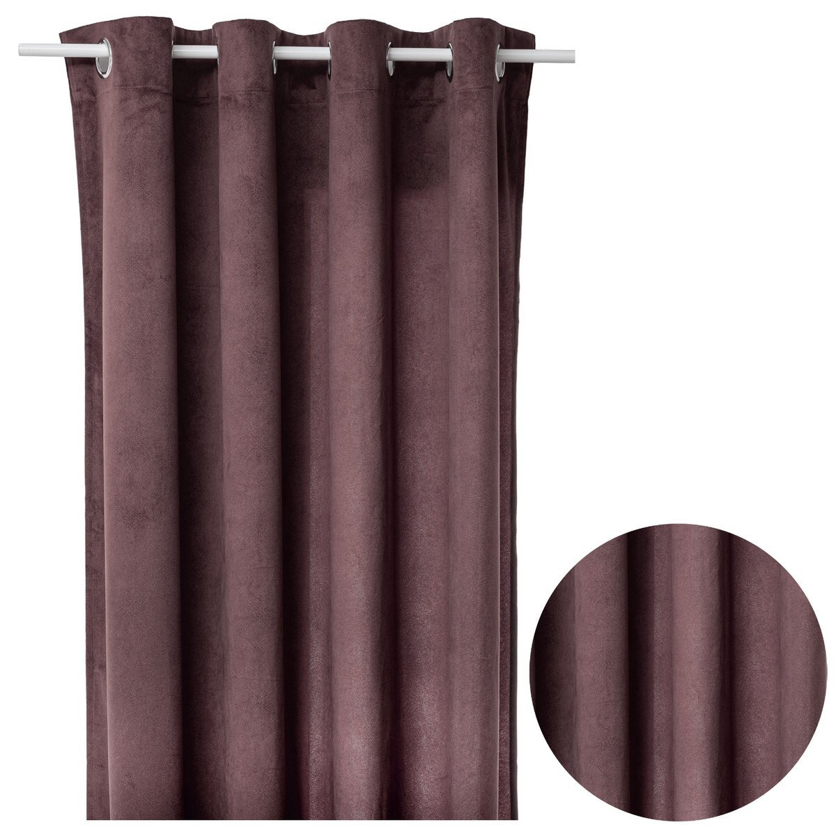 Zasłona welurowa Lilou 140x260 vintage fiolet