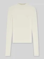 Swetry damskie - Sweter o kroju slim fit z dzianiny z prążkowanej mieszanki wiskozy model ‘SARMIE_B’ - miniaturka - grafika 1