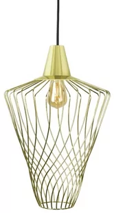 Nowodvorski LAMPA wisząca WAVE L 8857 metalowa OPRAWA industrialny zwis klatka z drutu złota 8857 - Lampy sufitowe - miniaturka - grafika 1