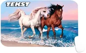 Podkładki pod mysz - Podkładka Pod Myszkę Z Nadrukiem Konie Koniki Kucyki -Tekst -29X36 - miniaturka - grafika 1
