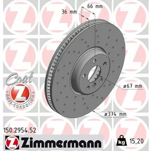 Tarcza hamulcowa ZIMMERMANN 150.2954.52 - Tarcze hamulcowe - miniaturka - grafika 1