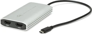 Adapter AV OWC OWC Adapter Thunderbolt 3 > Dual HDMI 4K silver/black, 26cm, with DisplayLink - Złącza, przejściówki, adaptery - miniaturka - grafika 1