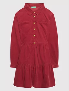 Benetton United Colors Of Sukienka codzienna 4AD35VGP0 Różowy Regular Fit 8033379410998 - Sukienki i spódniczki dla dziewczynek - miniaturka - grafika 1