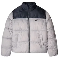 Kurtki męskie - Kurtka zimowa męska 4F Down Jacket M485 Rozmiar: L / Kolor: szary/czarny - miniaturka - grafika 1