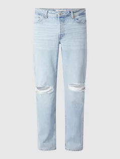 Spodnie męskie - Jeansy o luźnym kroju z bawełny model ‘Edge’ - grafika 1