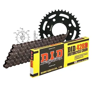 Zestaw łańcuchów DID stal 428D / 114 zapięcie na klips do Honda CB T T1 T2 TZ 125 ccm rok prod. 1980-1986 - Części motocyklowe - miniaturka - grafika 1