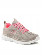 Sneakersy damskie - Skechers Sneakersy Get Connected 12615/GYCL Szary - miniaturka - grafika 1