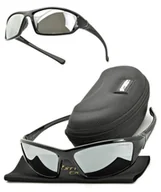 Okulary przeciwsłoneczne - WĘDKARSKIE Okulary Przeciwsłoneczne POLARYZACYJNE sportowe czarny/srebrny - miniaturka - grafika 1