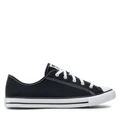 Trampki damskie - Trampki Converse Chuck Taylor All Star Dainty Ox 564982C Czarny - miniaturka - grafika 1