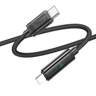 Kable USB - HOCO kabel USB do Iphone Lightning 8-pin Power Delivery 27W U127 1,2m czarny - miniaturka - grafika 1
