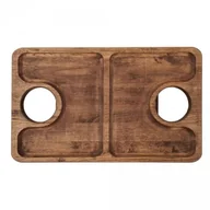 Tace i patery - Dębowy stoliczek śniadaniowy, taca - ciemny dąb nr18 - miniaturka - grafika 1