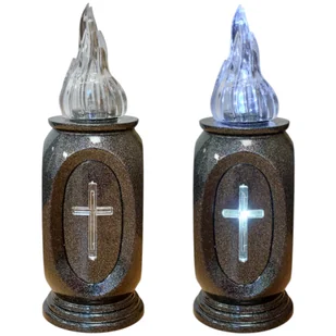 Wkład Do Zniczy Znicza Led Na Baterie Granitowy Znicz Efekt Płomienia R6 - Lampiony i znicze - miniaturka - grafika 1