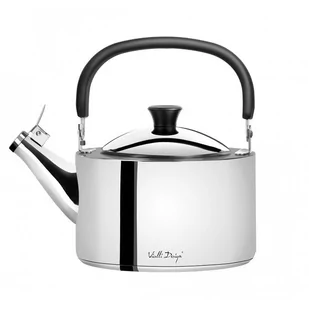Vialli Design Czajnik 1,5l z gwizdkiem Diamante stalowy polerowany 27848 27848 - Czajniki na gaz - miniaturka - grafika 1
