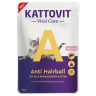 Mokra karma dla kotów - Kattovit Vital Care Anti Hairball z łososiem - 12 x 85 g - miniaturka - grafika 1