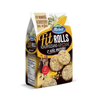 Melvit Fit Rolls Wafle kukurydziano-gryczane z solą morską 60 g - Inne przekąski suche - miniaturka - grafika 1