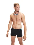 Kąpielówki męskie - Speedo Kąpielówki "Eco+ Hyperboom" w kolorze czarno-błękitnym - miniaturka - grafika 1